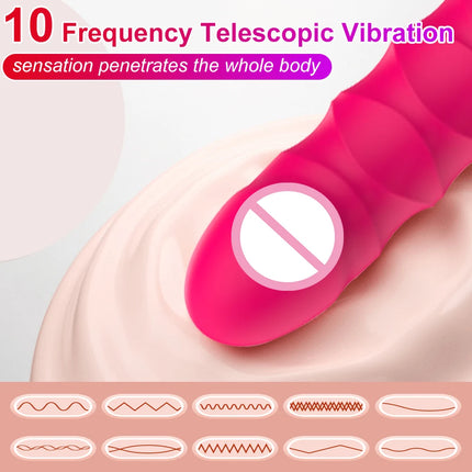 Simulate Dildo Vibrator With 10 Powerful Vibrating Modes of Clitoris G-spot Anal Stimulator for Adult Female Couple Sex Toys