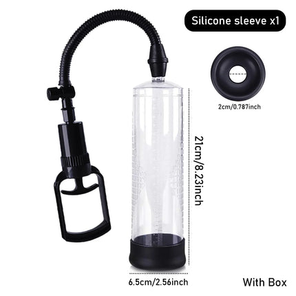 IPX7 Waterproof Electric Penis Pump for Enlargement Man Vacuum Pump Enlargement Extend Pump 4 Suction Levels 2 Silicone Sleeves