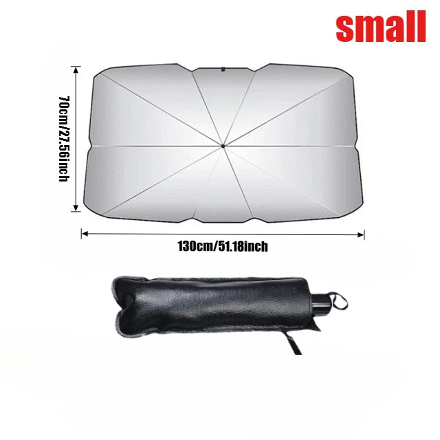 Summer car front windshield sunshade, silver coated sunshade, in car sun protection and cooling sunshade