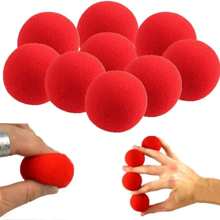 10PCS Funny Soft Sponge Magic Balls Street Magic Trick Props for Beginners Kids Adults Easy to Learn Magic Show Toy Party Gift