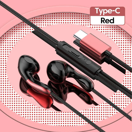 USB Type C Wired Earphone For Samsung Galaxy S25 S24 S23 S22 S21 Ultra Headphones A53 A52 A54 Note 20 3.5mm Jack Earbud Headset