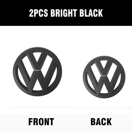 2pcs ABS Car Front Grill Emblem Rear Trunk Badge Logo for Volkswagen VW Golf 5 6 7 7.5 8 MK5 MK6 MK7 MK8 Polo Passat B8 Sticker