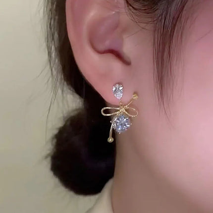 New Fashion Trend Unique Design Elegant Delicate Zircon Butterfly Tassel Earrings For Women Jewelry Wedding Party Premium Gifts