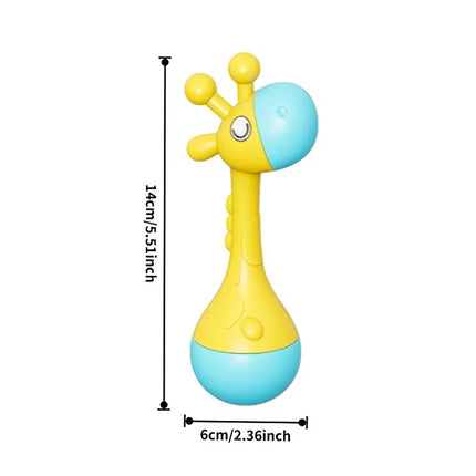 Baby Rattle Infant Developmental Hand Grip Baby Montessori Puzzle Toys Cute Animal Music Sound for Newborn Teether Gift