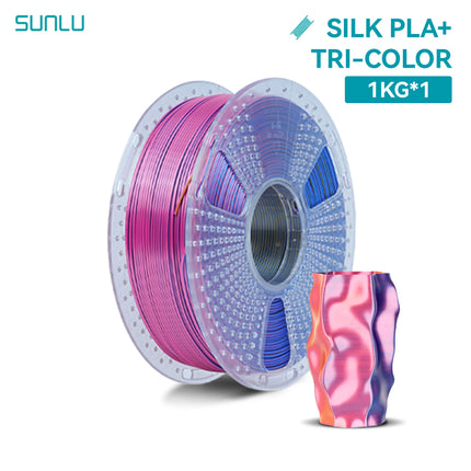 SUNLU 1KG SILK /Dual / Triple Color/Rainbow 3D Printer Filament 1.75mm 1000g Spool (2.2lbs) Neatly Filament Fit Most FDM Printer