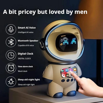 2026 New AI Smart Voice Chat Robot Bluetooth Speaker Digital Alarm Clock Sleep Aid Night Light Kids Home Companion Festival Gift