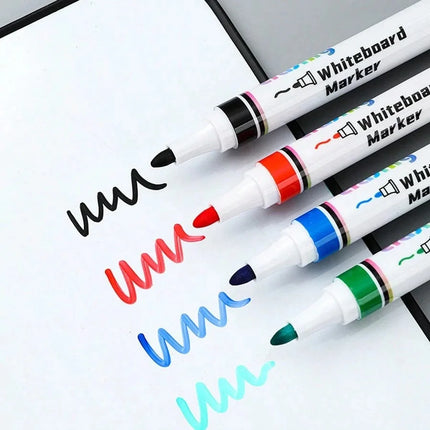 1/4pcs White Board Marker Pens Erasable Water-Based Marker Pens For Teaching Recommended Office Supplies A7932