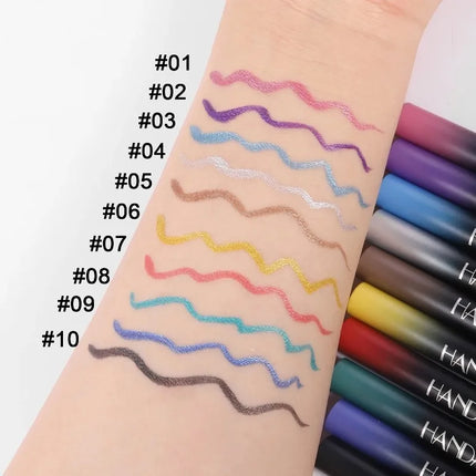 Pearlescent Eyeliner Stick Pen Glitter Eyes Shadow Waterproof Quick-dry Gold Eye Liner Shiny High-gloss Cosmetics Beauty Makeup