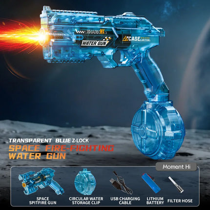 Automatic Electric Water Blaster with Light Large Capacity Water Toy for Kids Adults Outdoor Play