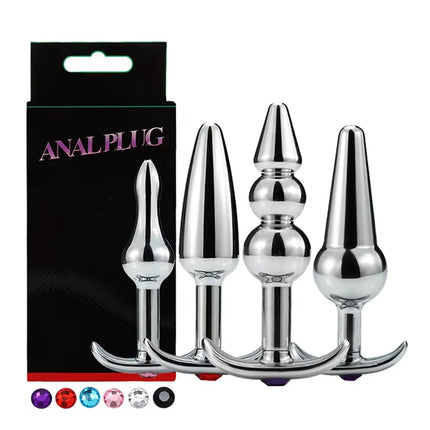 Metal Anal Beads Butt Plug Set Small Large Wearable Ass Analplug Jewelry Dilator Dildo Prosate Massager Sex Toy Man Women Shop