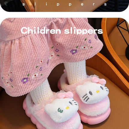 New Autumn And Winter Children'S Cotton Slippers For Boys And Girls Cute Cartoon Indoor Slippers For Infants And Young Children