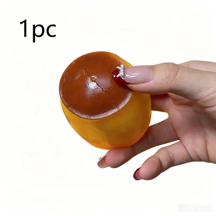 Caramel Pudding Crunchy Moldable Stress Ball Fidget Toy Crispy Squishy Squeeze Toy Round Blocks Filled ASMR Anti Stress Gift Toy