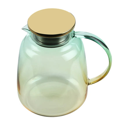 HeY LiLac 1.5L Glass Pitcher With Lid Glass Teapot with Infuser Thickened Heat Resistant Borosilicate Glass Water Jug Carafe