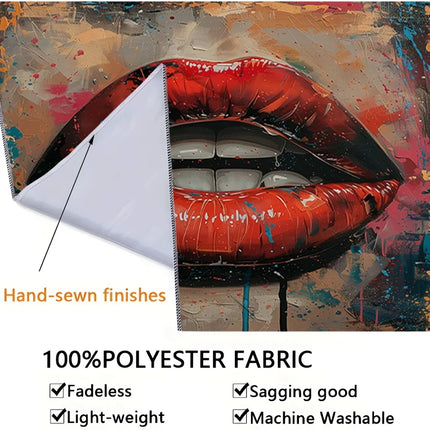 Lipstick decorating lip picture Digital printing polyester wall hanging tapestry decorative Living room bedrooms background gift