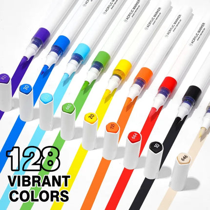 ROSYMENG 126/9 Colors Acrylic Paint Marker Pens Soft Brush Professional Drawing Pens PK LANGUO School Stationery Art Supplies