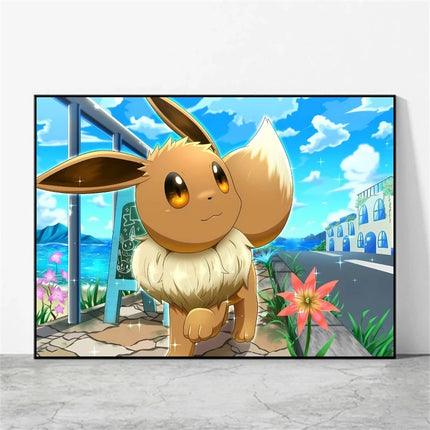 Anime Pokemon Pikachu Mewtwo Poster Canvas Painting Home Modern Living Room Painting Wall Art Decoration Painting Children Gifts
