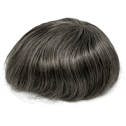 Wholesale 120% Density Thin Skin Base Human Hair Toupee for Men 100% Remi Hair PU Hairpiece Natural Look Hair Extension