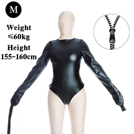 Adult Bold Open Cup Jumpsuit Sex Toy Kits with Unisex Forced Restraint Hood Mask for Couple Muscle Recovery Erotic Lingerie