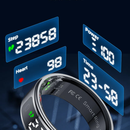 COLMI R12 Smart Ring with Display Screen and Touch, Health Manager, Wireless Charging, 5 ATM Waterproof For Men Women