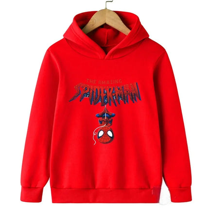 Marvel-themed Spider-Man print children's street style comfortable casual sweatshirt autumn and winter boys and girls pullover