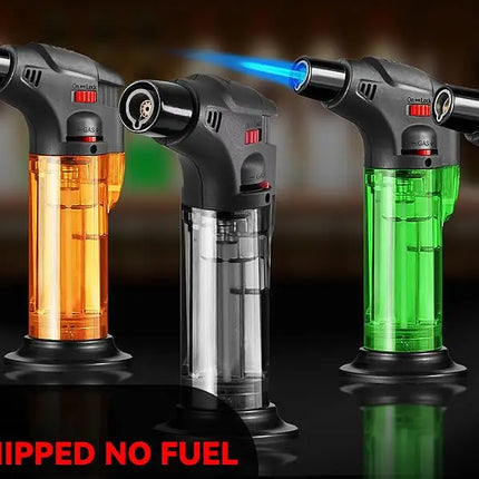 Butane Refillable Jet Flame Torch Lighter Windproof Torch for Candle Fireplace Camping Grill BBQ Lighters