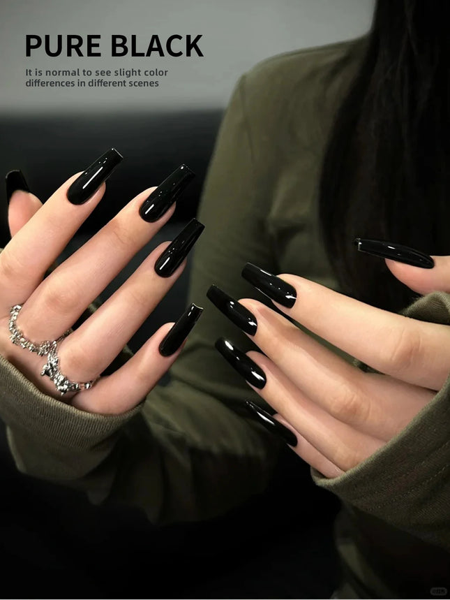 15ml Black UV/LED Nail Polish, unscented, high - gloss, fragrance - free. For French manicure, salon & DIY