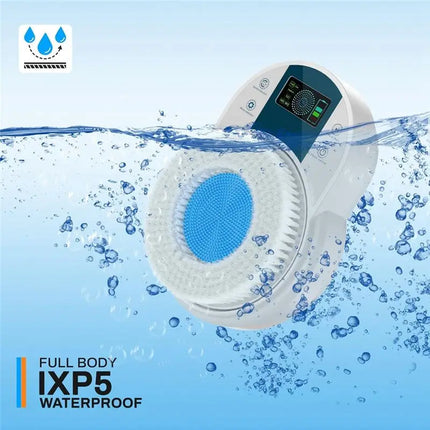 M04K Back Scrubber For Shower,Body Scrubber,Wall-Mounted Electric Back Scrubber,Deep Clean Shower Scrubber With Smart
