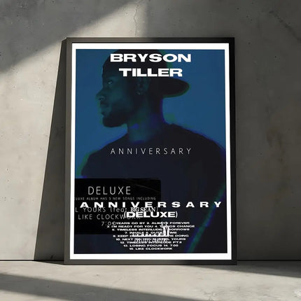 B-Bryson Tiller Rapper Album Painting Calligraphy Canvas Poster Hallway Bedroom Living Room Home Bar Decoration Interior Wall