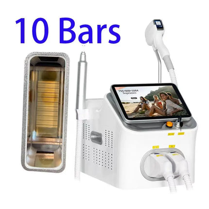 5000W Soprano 2-in-1 4 Wavelength 755 808 940 1064nm Picosecond Diode Laser Device for Permanent Hair Reduction & Tattoo Removal