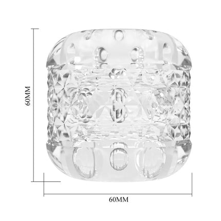 Male Masturbator Soft Pussy Penis Sleeve Sex Toys Transparent Crystal Vagina Adult Goods for Men Textured Tunnel Pocket Pussy