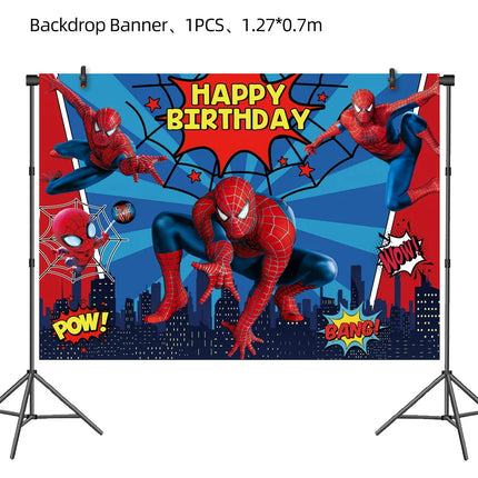 Spiderman Birthday Decor Superhero Theme Spider Birthday Party Decorations Paper Napkins Background Balloons Kids Party Supplies