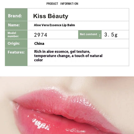 Aloe Vera Color-Changing Lipstick Long-Lasting Moisturizing Temperature-Activated Lip Balm Fade-Resistant Nourishing Lip Care Set