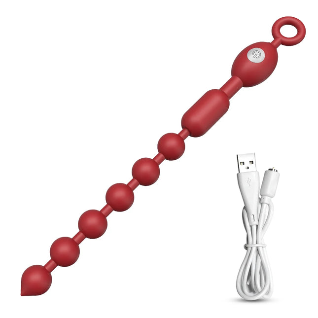 Anal Beads Vibrator Butt Plug Silicone 9 Vibration Modes Anal Plug Vibrating Sex Toys Bullet Vibrator for Men Women Couples