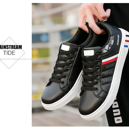 2024 Men's Casual Sneakers New Fashion Lace-up White Shoes Student Comfort Sports Plus Size Vulcanized Shoes Zapatillas De Hombre