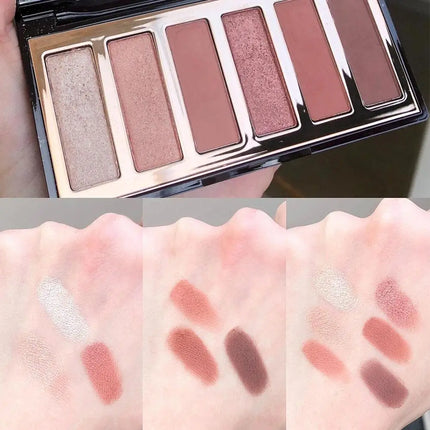 Fine Shiny Matte Milk Tea Shadow eye shadow 6 color Eyeshadow Palette Waterproof Matte Shadow Palette Student Friendly Cosmetics