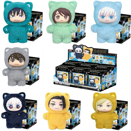 In Stock Bandai Eaki Jujutsu Kaisen Season 2 Cat Park Party Gojo Satoru Blind Box Plush Doll Bag Pendant Model Collection#2026