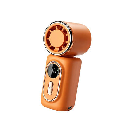 Mini Fan Handheld Small Portable Fan Cooling Turbo 5 Speeds 3000mAh LED Display 180° Rotatable Clip Type-C Rechargeable Fans New