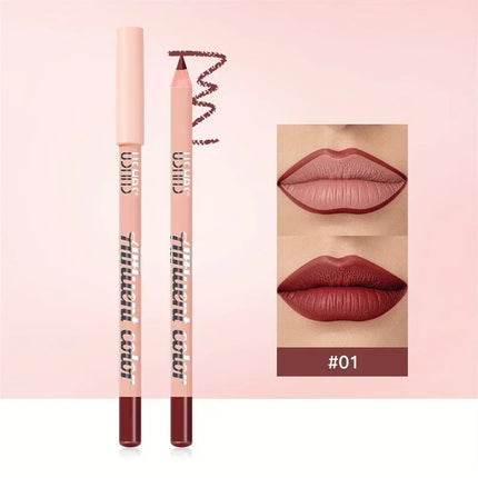 8 Color Waterproof Lip Liner Pencil Long Lasting Natural Lipliner Pen Red Contour Tint Sexy Dark Red Pink Matte Lipstick Pencil