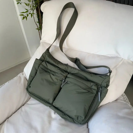 Top Quality Thickened Casual Messenger Bag, Single Shoulder Bag Large Capacity Laptop Bag, Multi Pocket Sport Bags for Women Men