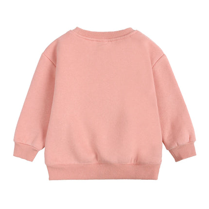 2026 Winter Spring Hoodies Pullovers Kids Boys Girls Clothes Korean Baby Thicken Fleece Sweatshirt Children's Clothing 6M-7T