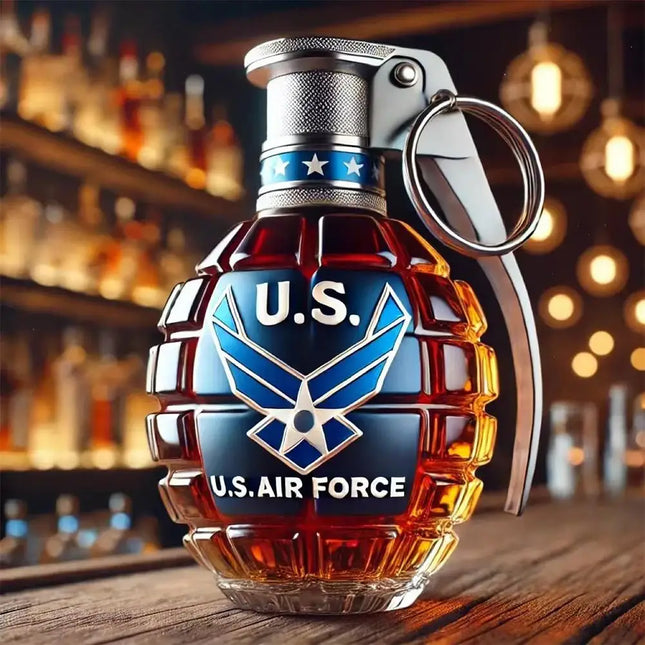 Military Hand Whiskey Bottle Engraved Hand Shape Whiskey Glass For Bar Office Home Decor Wine Cocktail Bottle Statue Decoration