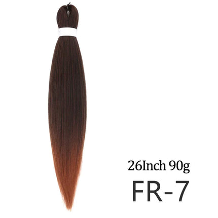 Pre-stretched long braided hair 26-inch crochet braided hair synthetic African Ombre giant Xpression braided hair