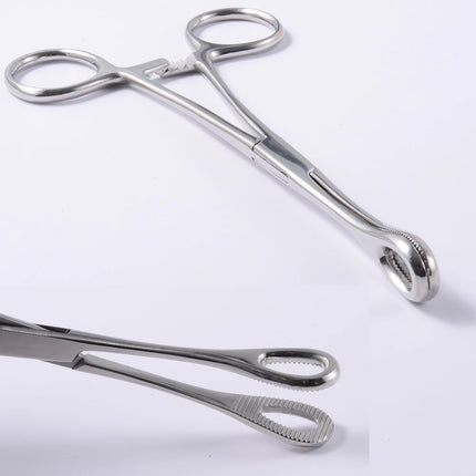 1PC Surgical Steel Professional Belly Ear Tongue Septum Lip Piercing Forceps Tweezer Clamp Self-Locking Piercing Needle Tool