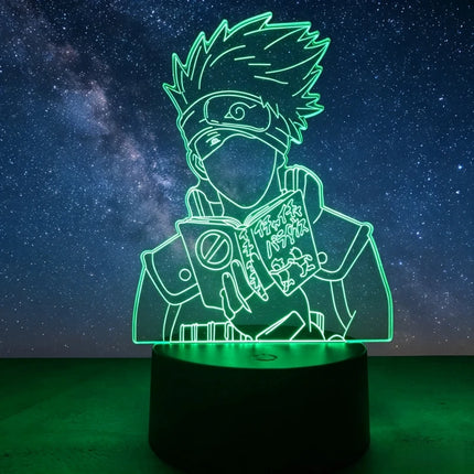 Anime Uzumaki Nar Ut O LED Night Light Toys Akatsuki Kakashi Hatake Kid Bedroom Nightlight Itachi Uchiha 3D Colors Lamp Decor