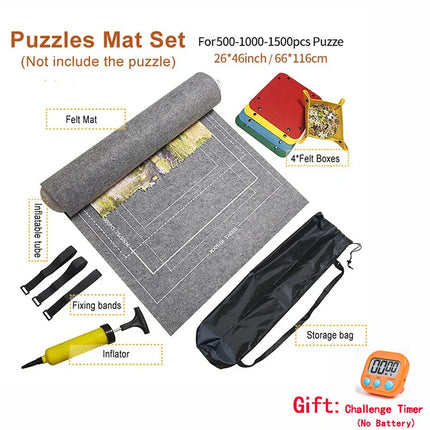 Puzzle Storage Blanket Children Puzzle Toys Multiple Specifications with Bag Portable Parent-child Early Education Gifts