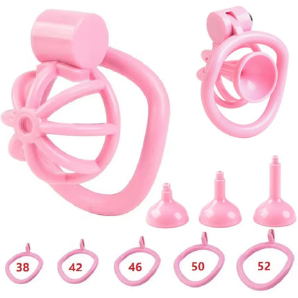 New 2026 Male Penis Chastity Cage Set Small Chastity Cage 5 Cock Rings With Urethral Sound Plug Penis Bondage Slave Man Sex Toy