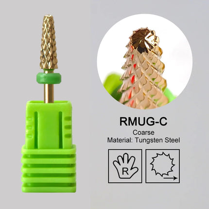 Nail Drill Bits Carbide Large Cone Electric Milling Cutter Gel Polish Remover Grinding Tools DIY Accessories Supplies