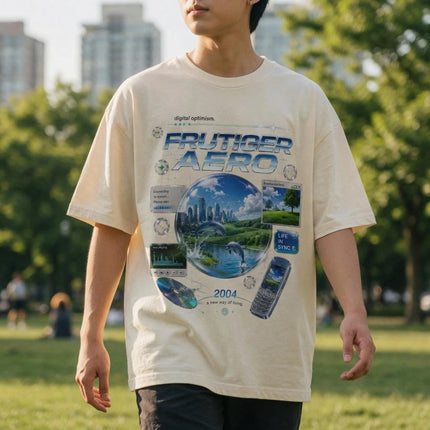 Frutiger Metro T-shirt Y2K Graphic Tee Frutiger Aero Mcbling 2026 Summer New Men Women Fashion Y2K Cotton T-shirt Street Wear