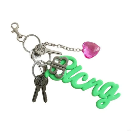 Portable Silicone Letter Bag Charm Keychain Pendant Portable Charm Adds a Touch of Romance Suitable for Any Occasion