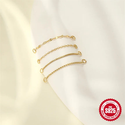 CANNER 1PC 925 Sterling Silver Chain Tassel Piercing Earrings Chain Charm Accessories For Woman Shiny Earring Fine Jewelry Gift